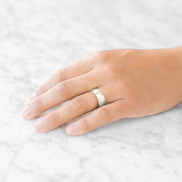 Classic Dome Brushed Band in 14k Champagne Gold (7mm)