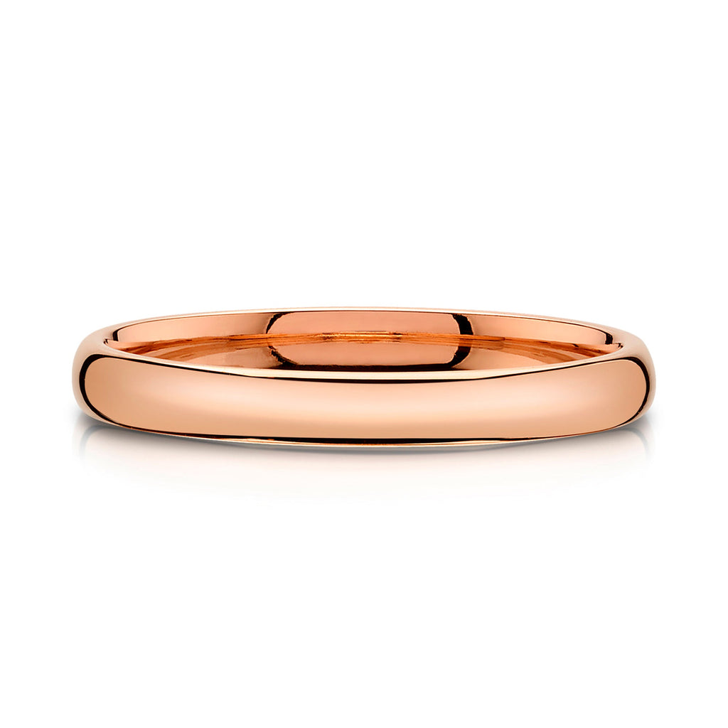 Classic Dome Polished Band in 14k Rose Gold (2.5mm)