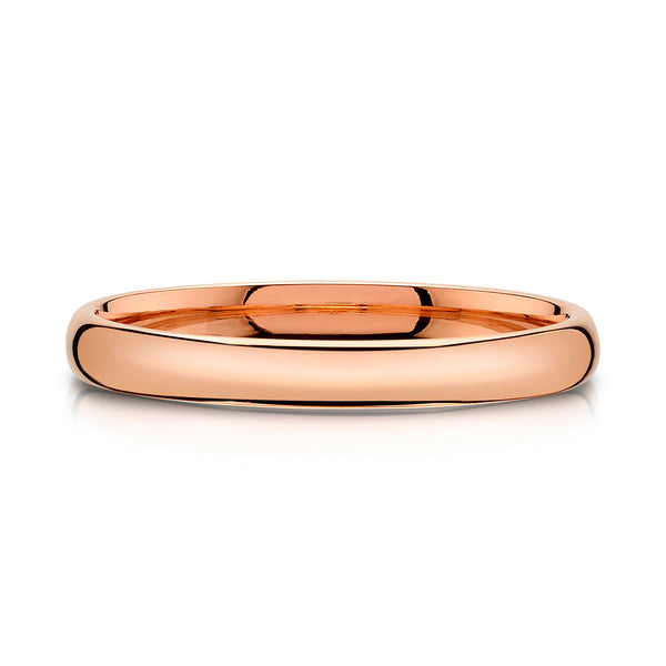 Classic Dome Polished Band in 14k Rose Gold (2.5mm)