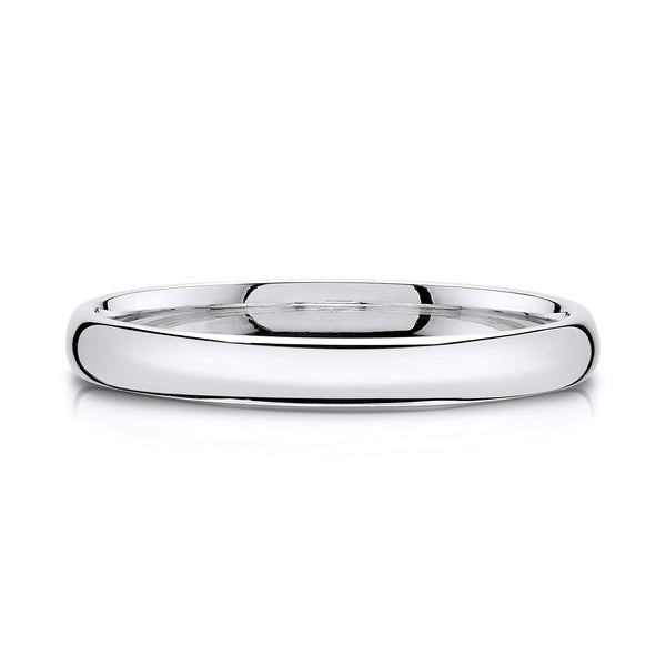 Classic Dome Polished Band in 14k White Gold (2.5mm)