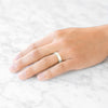 Flat Hammered Satin Band in 14k Champagne Gold (5mm)