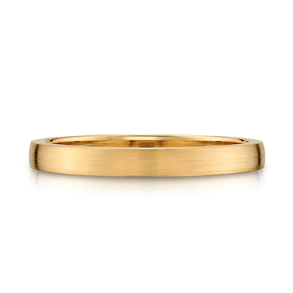 Low Dome Brushed Band in 14k Yellow Gold (2.5mm)