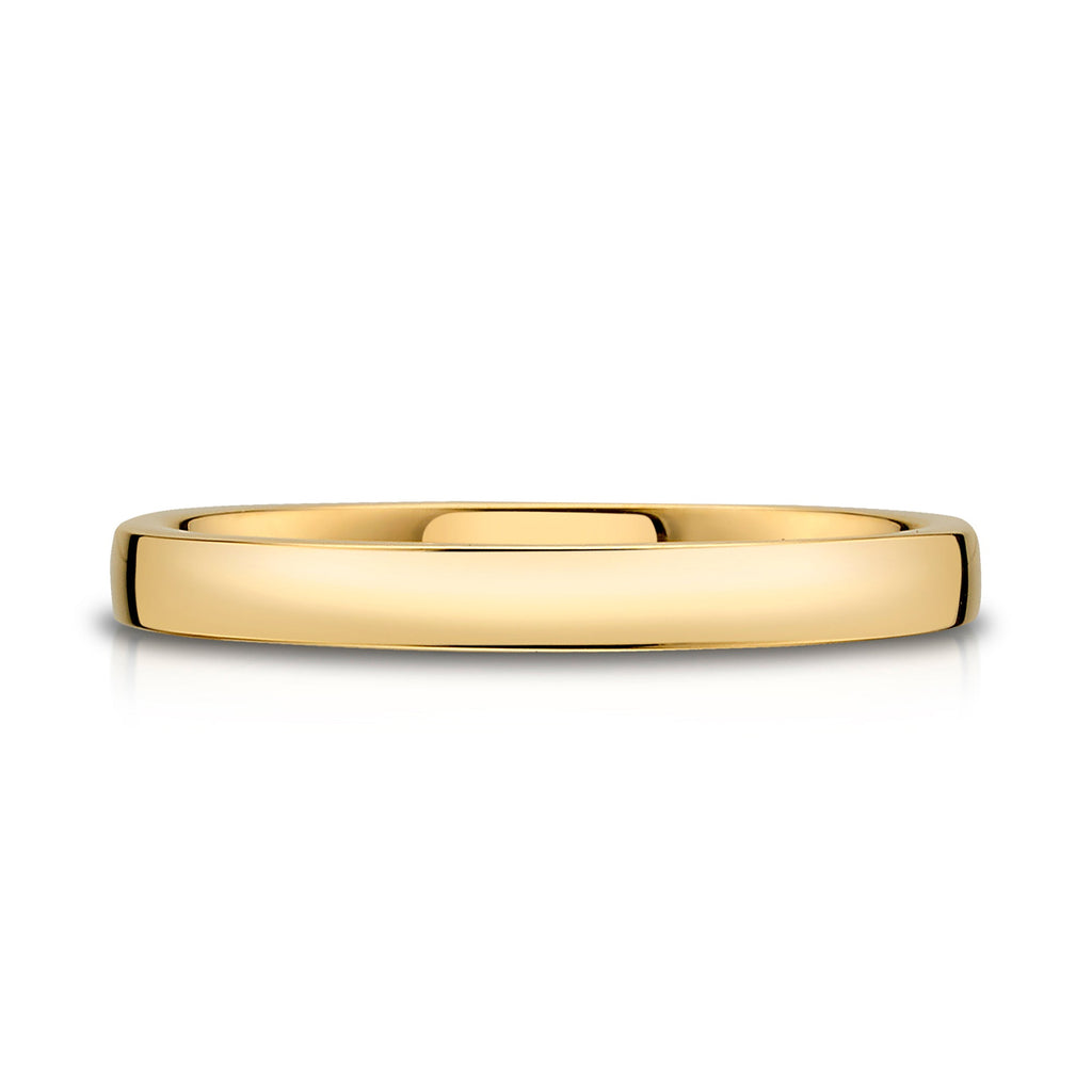 Low Dome Polished Band in 14k Yellow Gold (2.5mm)