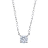 Solitaire Round Diamond Necklace
