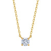 Solitaire Round Diamond Necklace