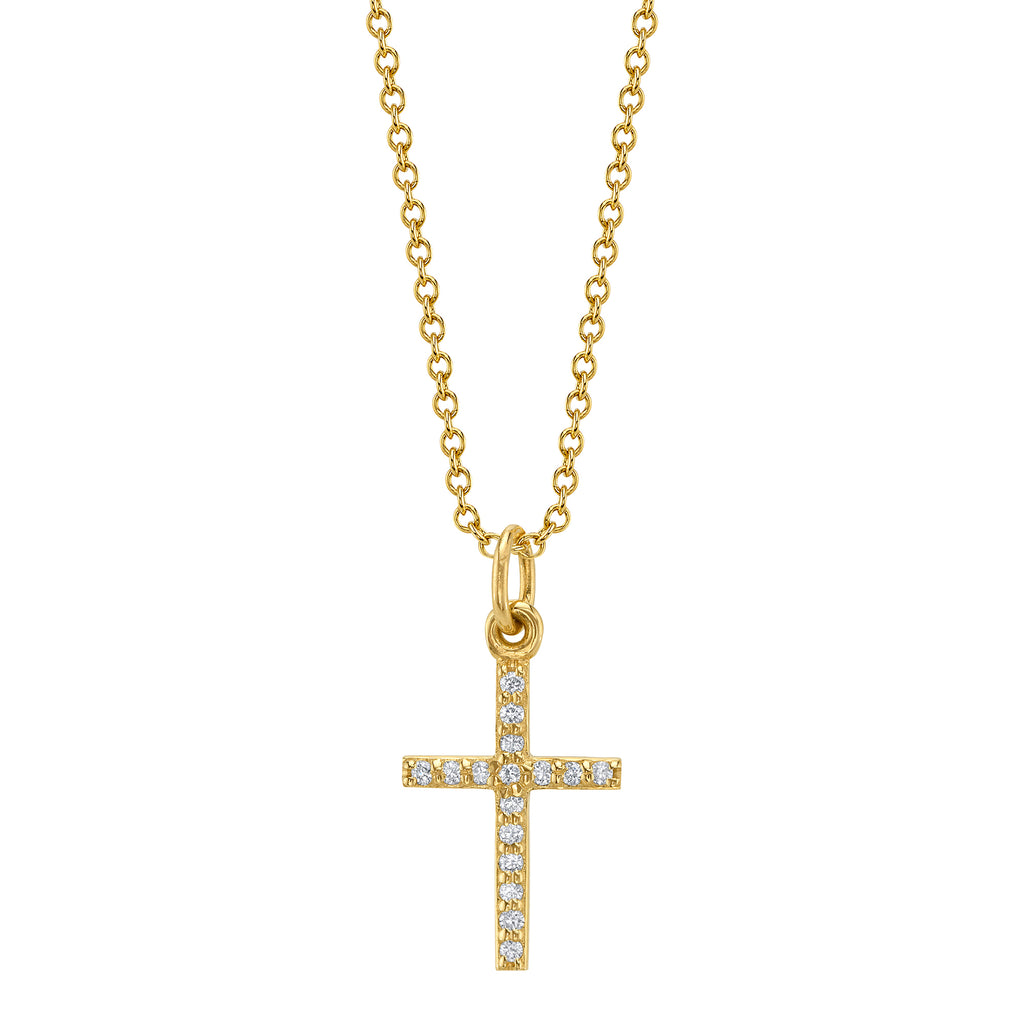 Diamond Cross Pendant in 14k Gold