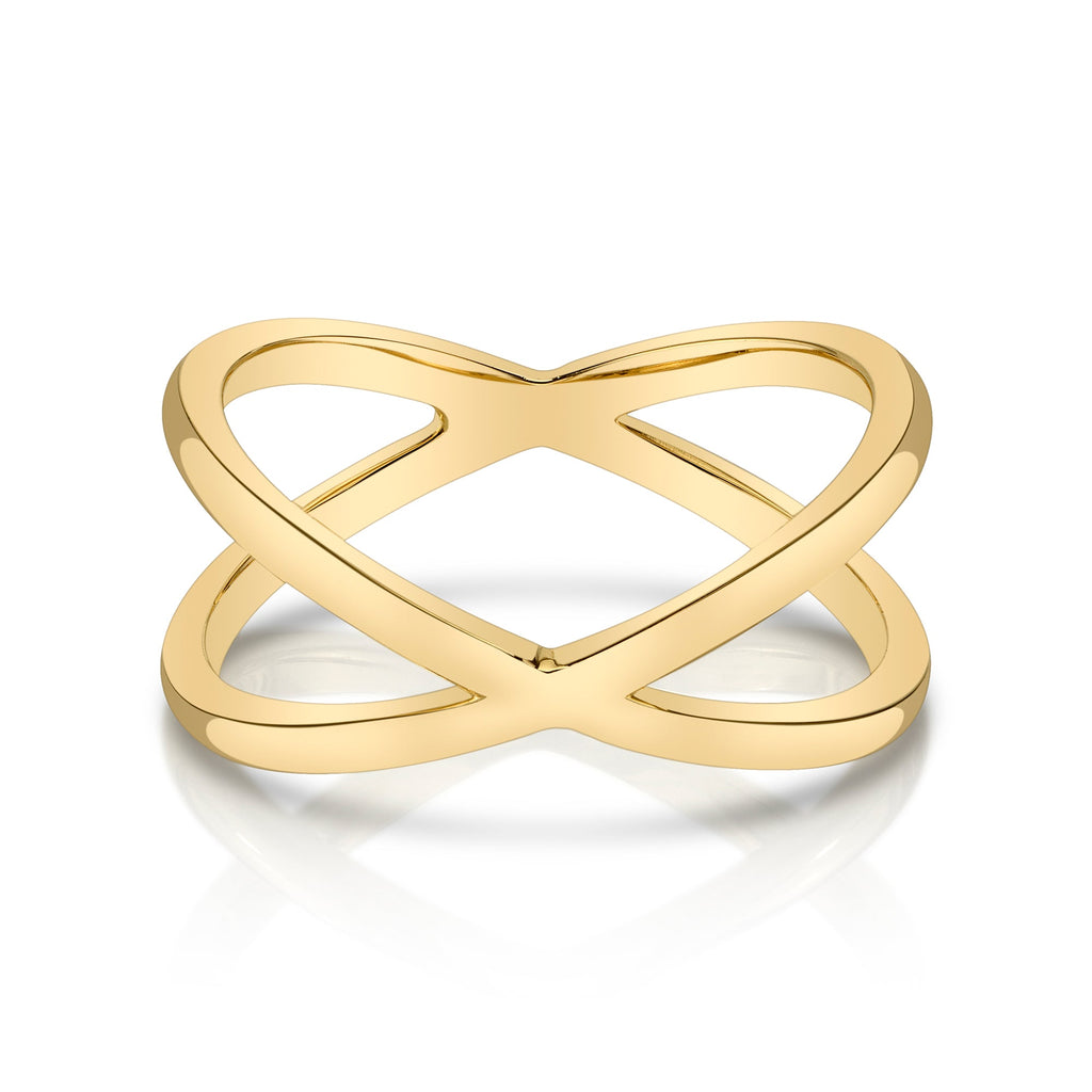 X Ring in Yellow Gold