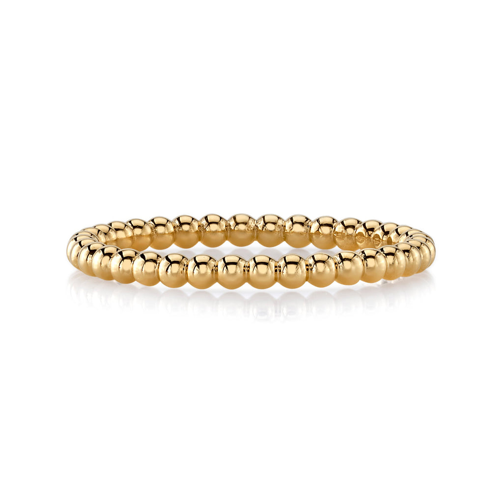 Bead Ring in Yellow Gold (2mm)