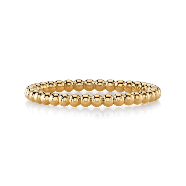 Bead Ring in Yellow Gold (2mm)