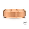 Beveled Band in 18k Rose Gold (8mm)