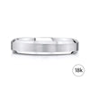 Beveled Band in 18k White Gold (4mm)