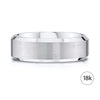 Beveled Band in 18k White Gold (7mm)