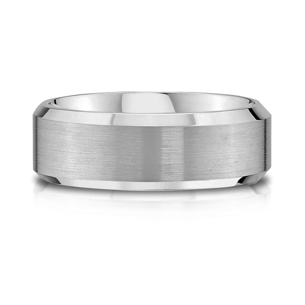 Beveled Band in Platinum (8mm)