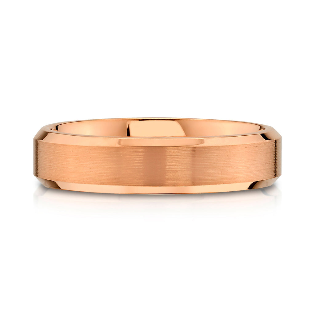 Beveled Band in 14k Rose Gold (5mm)