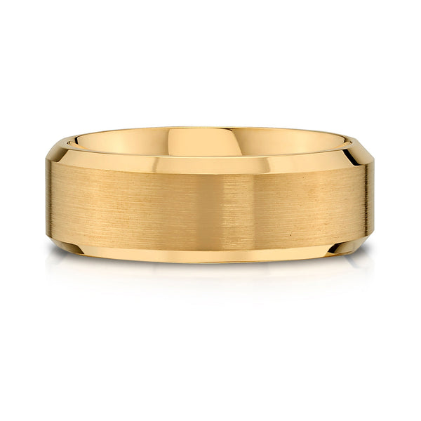 Beveled Band in 14k Yellow Gold (8mm)