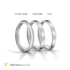 Classic Dome Brushed Band in Platinum (4mm)