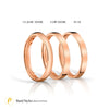 Low Dome Brushed Band in 14k Rose Gold (3mm)