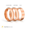 Classic Dome Brushed Band in 18k Rose Gold (6mm)