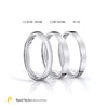 Flat Brushed Band in 14k White Gold (2mm)