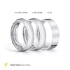 Low Dome Brushed Band in 18k White Gold (7mm)