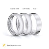 Low Dome Polished Band in 18k White Gold (7mm)