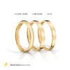 Low Dome Brushed Band in 14k Yellow Gold (3mm)