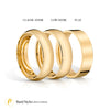 Low Dome Brushed Band in 18k Yellow Gold (6mm)
