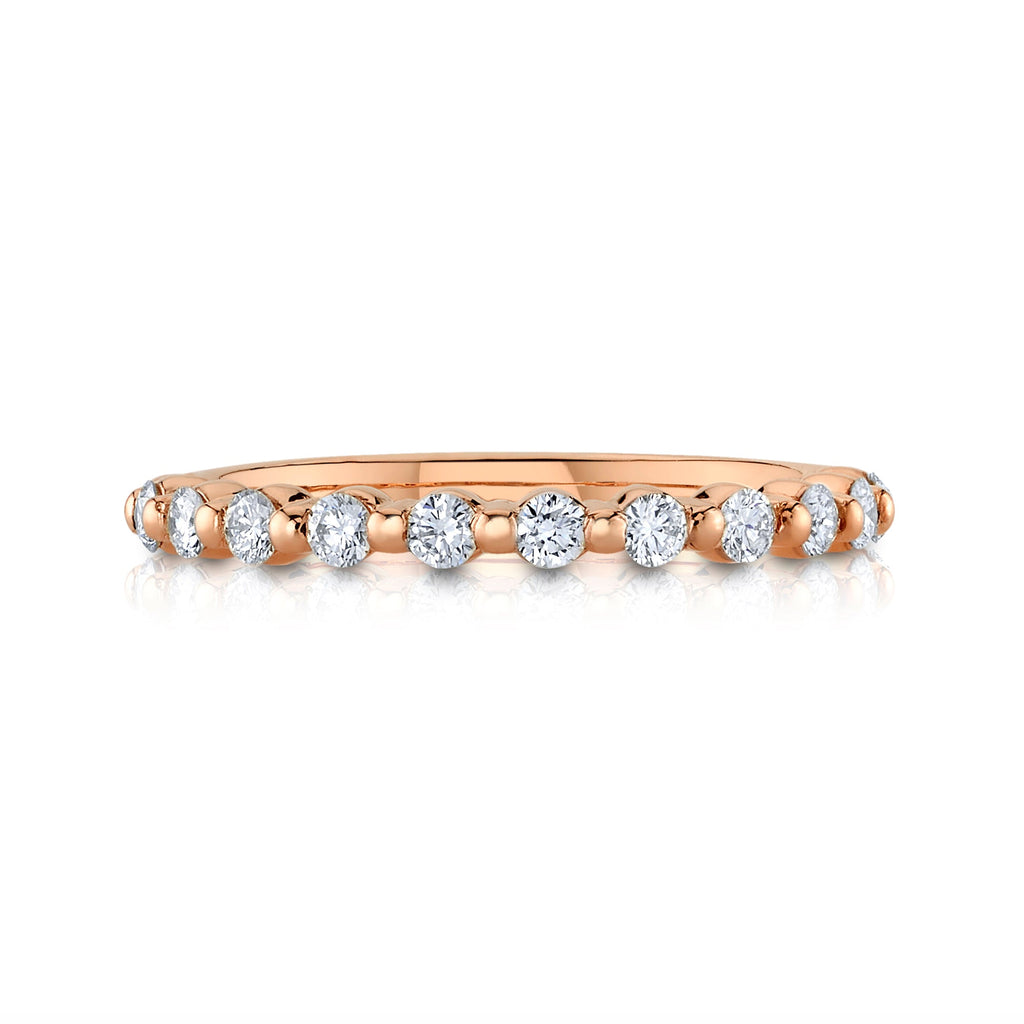 Floating Diamond Eternity Band in 14k Rose Gold