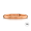 Classic Dome Brushed Band in 18k Rose Gold (2mm)