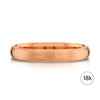 Classic Dome Brushed Band in 18k Rose Gold (3mm)