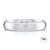 Classic Dome Brushed Band in 18k White Gold (4mm)