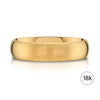 Classic Dome Brushed Band in 18k Yellow Gold (5mm)