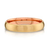 Classic Dome Brushed Band in 2-Tone 14k Yellow & Rose Gold (4mm)