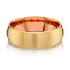 Classic Dome Brushed Band in 2-Tone 14k Yellow & Rose Gold (7mm)