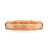 Classic Dome Brushed Band in 14k Rose Gold (3mm)