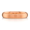 Classic Dome Brushed Band in 14k Rose Gold (4mm)