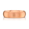 Classic Dome Brushed Band in 14k Rose Gold (6mm)