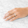 Classic Dome Brushed Band in 18k White Gold (4mm)