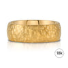 Classic Dome Hammered Satin Band in 18k Yellow Gold (8mm)