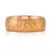 Classic Dome Hammered Satin Band in 14k Rose Gold (7mm)