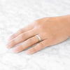 Classic Dome Hammered Satin Band in 14k White Gold (4mm)