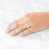 Classic Dome Hammered Satin Band in 14k White Gold (6mm)