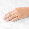 Classic Dome Hammered Satin Band in 18k Yellow Gold (6mm)