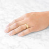 Classic Dome Hammered Satin Band in 18k Yellow Gold (7mm)