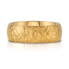 Classic Dome Hammered Satin Band in 14k Yellow Gold (7mm)