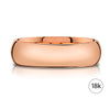 Classic Dome Polished Band in 18k Rose Gold (6mm)