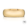 Classic Dome Polished Band in 18k Yellow Gold (7mm)