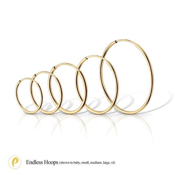 Endless Hoops in Yellow Gold