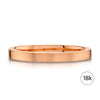 Flat Brushed Band in 18k Rose Gold (2mm)