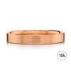 Flat Brushed Band in 18k Rose Gold (3mm)